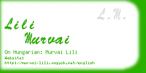 lili murvai business card